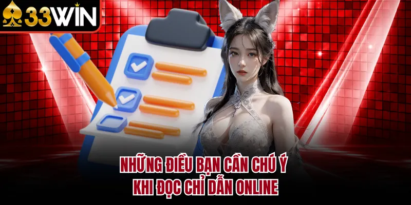 Những điều bạn cần chú ý khi đọc chỉ dẫn online
